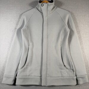 REI Campwell Women's Fleece Jacket Gray Full Zip Casual Outdoor Small Comfort
